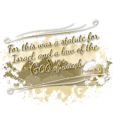 Psalms 81:4 – For this was a statute for Israel, and a law of the God of Jacob.