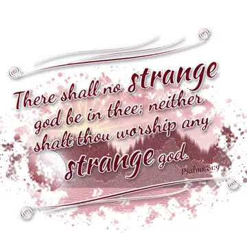 Psalms 81:9 – There shall no strange god be in thee; neither shalt thou worship any strange god.