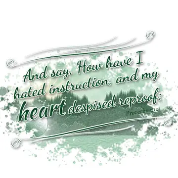 Proverbs 5:12 – And say, How have I hated instruction, and my heart despised reproof;