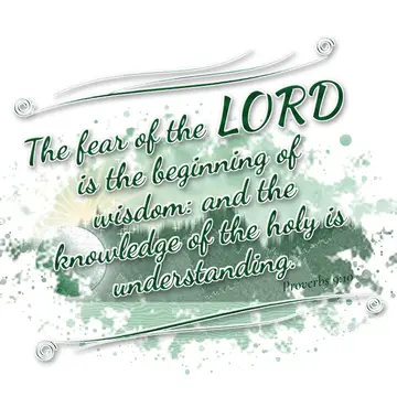 Proverbs 9:10 – The fear of the LORD is the beginning of wisdom: and the knowledge of the holy is understanding.
