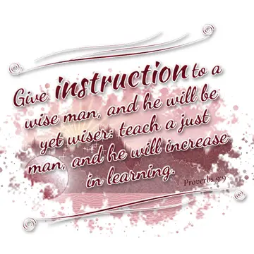 Proverbs 9:9 – Give instruction to a wise man, and he will be yet wiser: teach a just man, and he will increase in learning.