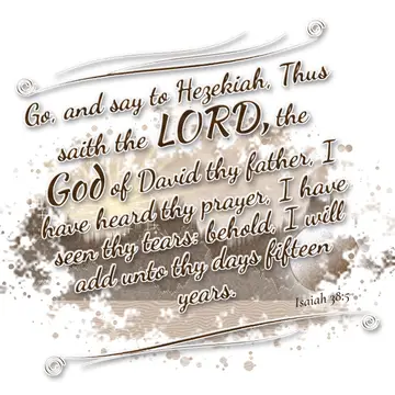 Isaiah 38:5 – Go, and say to Hezekiah, Thus saith the LORD, the God of David thy father, I have heard thy prayer, I have seen thy tears: behold, I will add unto…