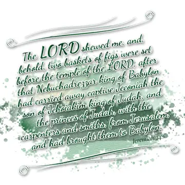 Jeremiah 24:1 – The LORD shewed me, and, behold, two baskets of figs were set before the temple of the LORD, after that Nebuchadrezzar king of Babylon had…