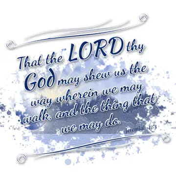 Jeremiah 42:3 – That the LORD thy God may shew us the way wherein we may walk, and the thing that we may do.