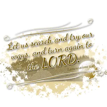 Lamentations 3:40 – Let us search and try our ways, and turn again to the LORD.
