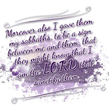 Ezekiel 20:12 – Moreover also I gave them my sabbaths, to be a sign between me and them, that they might know that I am the LORD that sanctify them.