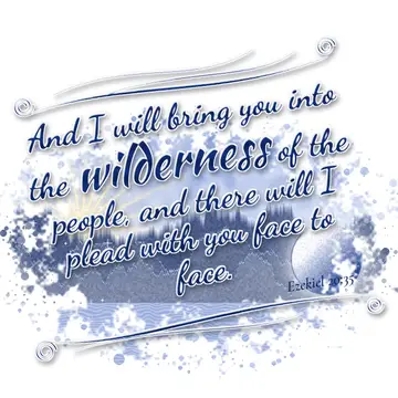 Ezekiel 20:35 – And I will bring you into the wilderness of the people, and there will I plead with you face to face.