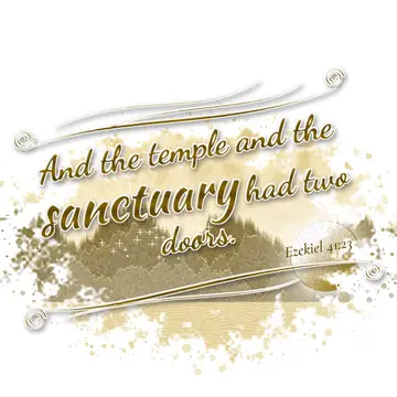 Ezekiel 41:23 – And the temple and the sanctuary had two doors.