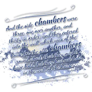 Ezekiel 41:6 – And the side chambers were three, one over another, and thirty in order; and they entered into the wall which was of the house for the side chambers…