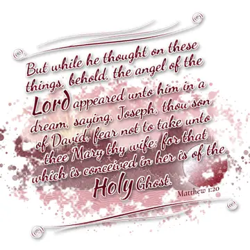 Matthew 1:20 – But while he thought on these things, behold, the angel of the Lord appeared unto him in a dream, saying, Joseph, thou son of David, fear not to take…