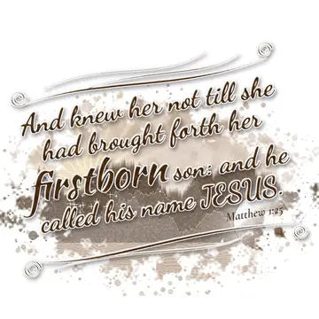 Matthew 1:25 – And knew her not till she had brought forth her firstborn son: and he called his name JESUS.
