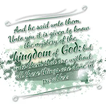 Mark 4:11 – And he said unto them, Unto you it is given to know the mystery of the kingdom of God: but unto them that are without, all these things are done in…