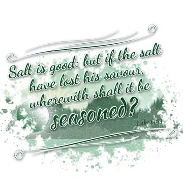 Luke 14:34 – Salt is good: but if the salt have lost his savour, wherewith shall it be seasoned?
