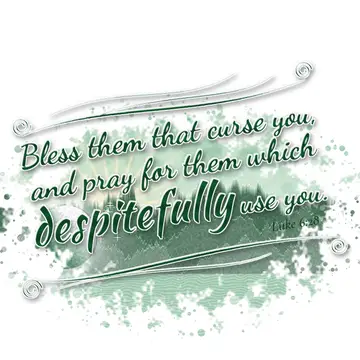 Luke 6:28 – Bless them that curse you, and pray for them which despitefully use you.