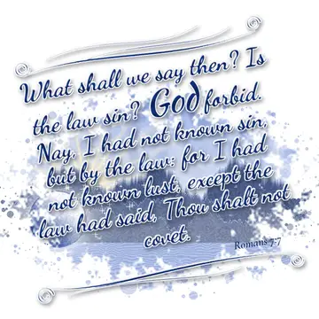 Romans 7:7 – What shall we say then? Is the law sin? God forbid. Nay, I had not known sin, but by the law: for I had not known lust, except the law had said, Thou…