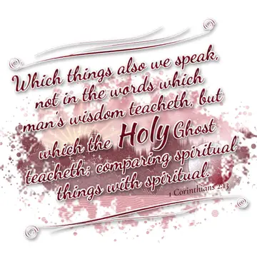 1 Corinthians 2:13 – Which things also we speak, not in the words which man's wisdom teacheth, but which the Holy Ghost teacheth; comparing spiritual things with…