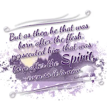 Galatians 4:29 – But as then he that was born after the flesh persecuted him that was born after the Spirit, even so it is now.