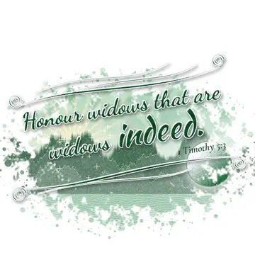 1 Timothy 5:3 – Honour widows that are widows indeed.