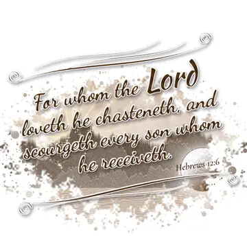 Hebrews 12:6 – For whom the Lord loveth he chasteneth, and scourgeth every son whom he receiveth.