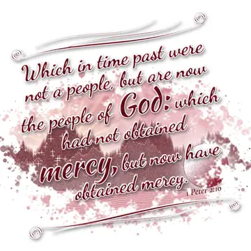 1 Peter 2:10 – Which in time past were not a people, but are now the people of God: which had not obtained mercy, but now have obtained mercy.